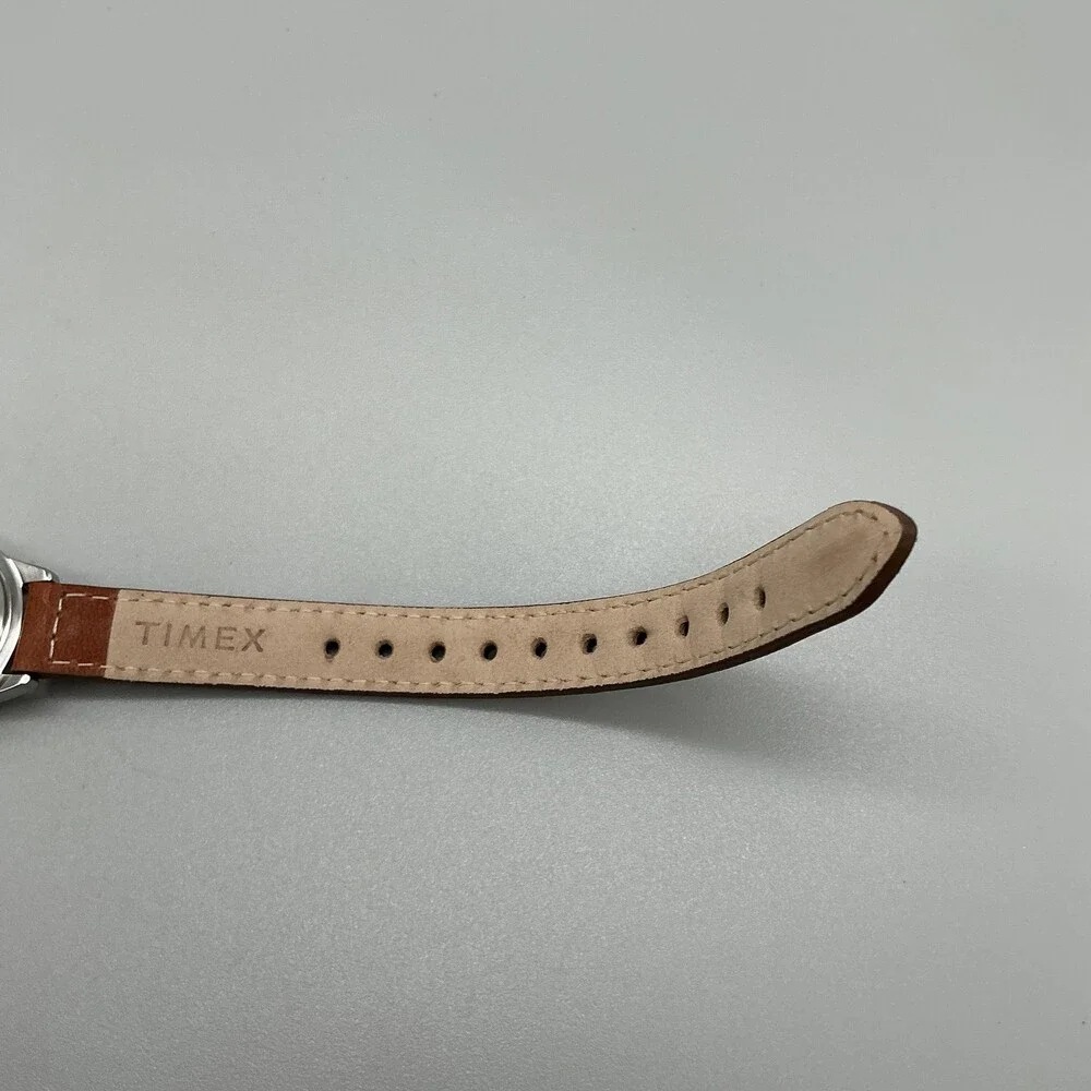 Timex Expedition Indiglo Womens Watch 26mm Cream Dial Brown Leather New Battery